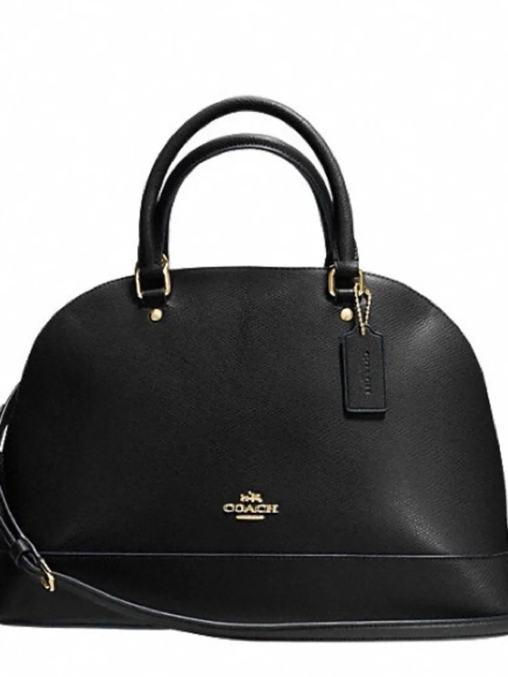 Coach Black‎ Leather Sierra Black Satchel with Gold Hardware